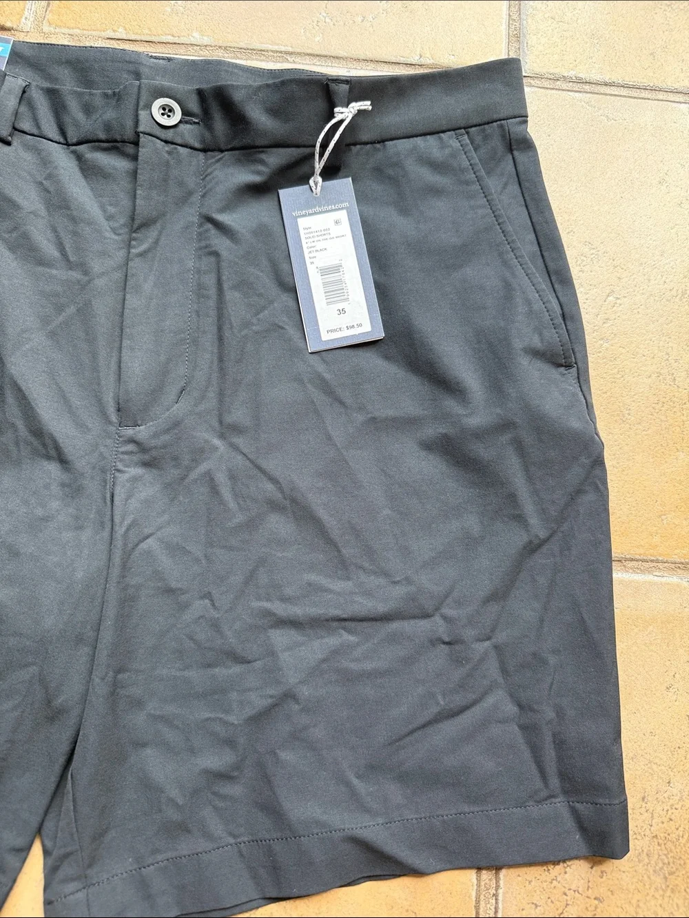 Vineyard Vines Men's Black Performance Golf Shorts